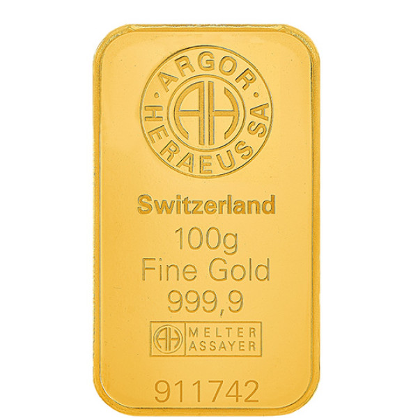 Preview: Feingoldbarren 100 Gramm