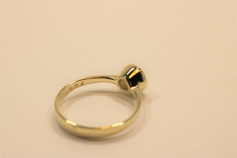 Damen Ring Solitär Altschliff - Diamant ca.0,54 Karat in 0,585 Gelbgold Nr.07