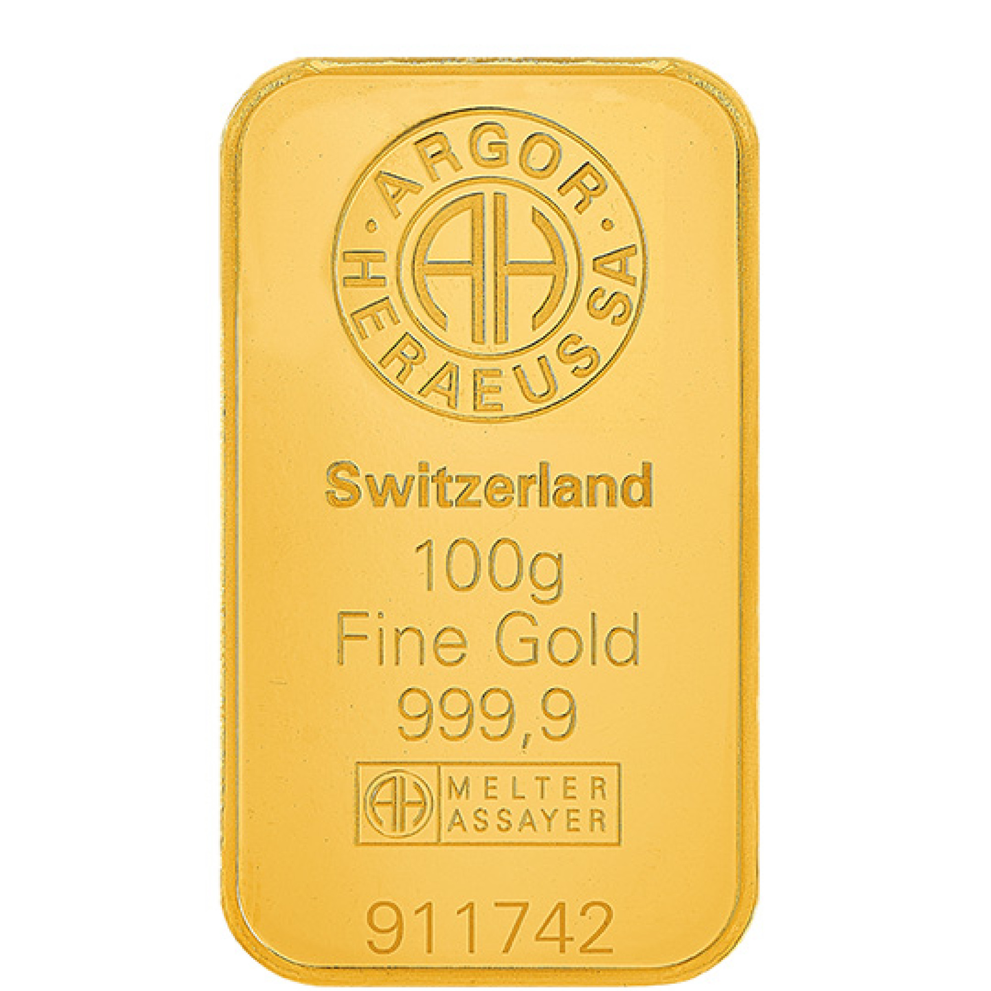 Feingoldbarren 100 Gramm
